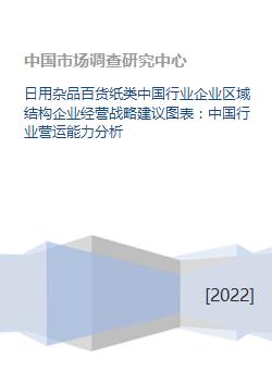 日用杂品百货纸类中国行业企业区域结构企业经营战略建议图表 中国行业营运能力分析